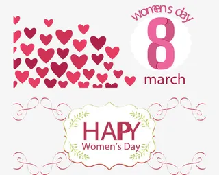 粉色妇女节海报免抠