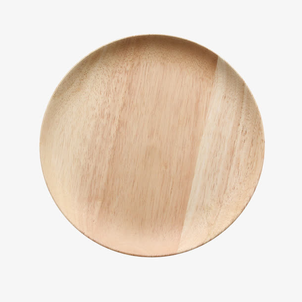 圆形实木盘子家用免抠