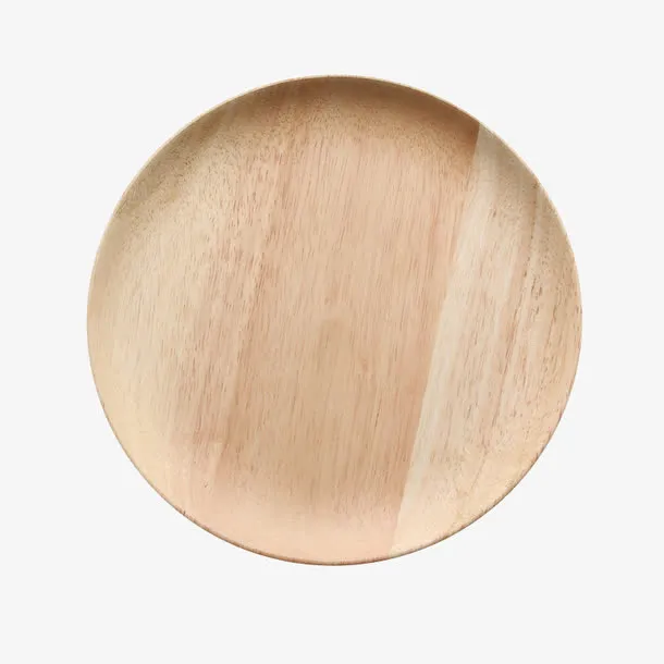 圆形实木盘子家用免抠