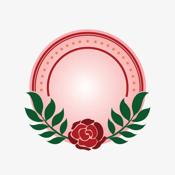 红色手绘花免抠