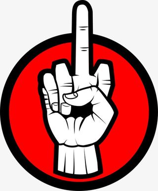 美式竖中指免抠