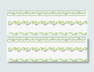 矢量手绘绿色长条免抠