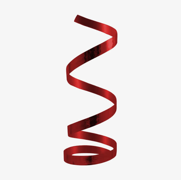 红色彩带免抠漂浮彩带元素