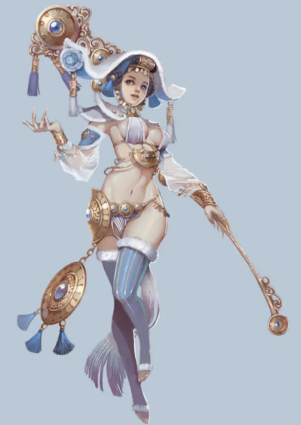 可爱性感美女手绘免抠