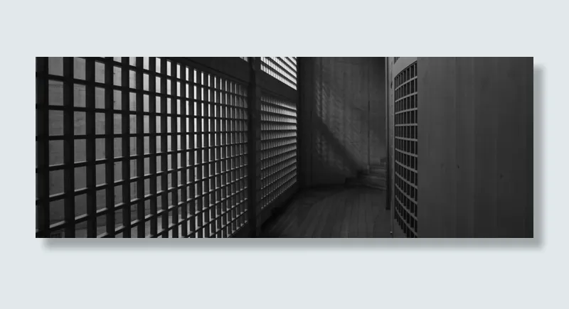 黑白摄影几何走廊背景海报高清