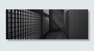 黑白摄影几何走廊背景海报高清