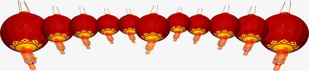 手绘婚礼中式灯笼免抠