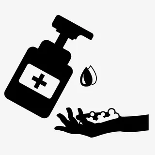 矢量扁平风洗手消毒免抠