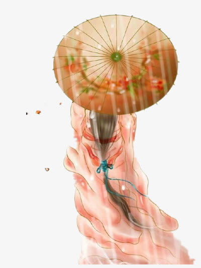 打着雨伞的少女免抠
