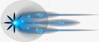 梦幻蓝色光晕免抠