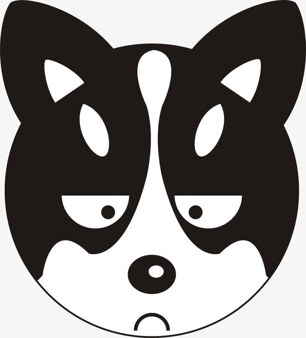哈士奇狗狗黑狗免抠
