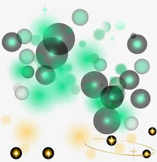 梦幻绿色圆圈免抠