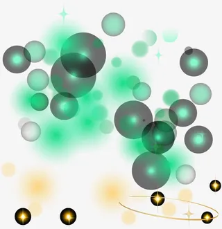 梦幻绿色圆圈免抠