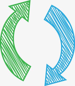 蓝绿色箭头圆圈免抠