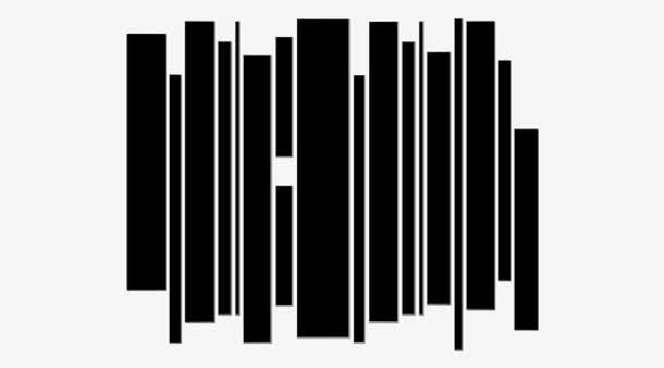 长方条拼凑几何碎边框免抠