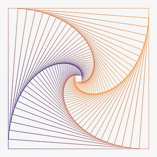 橙色渐变几何图形免抠