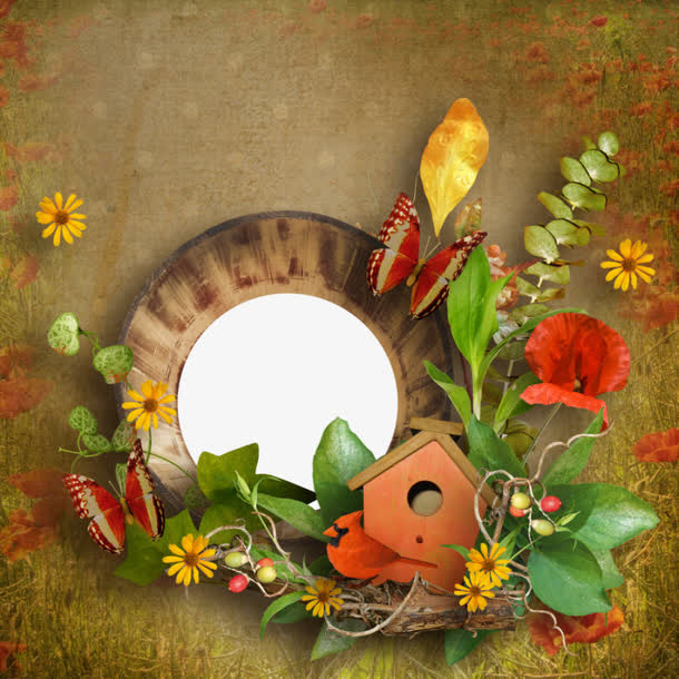 欧美设计边框免抠