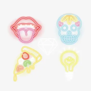 矢量彩灯装饰免抠