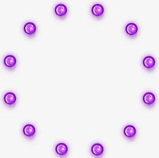 创意合成紫色光效灯光元素免抠