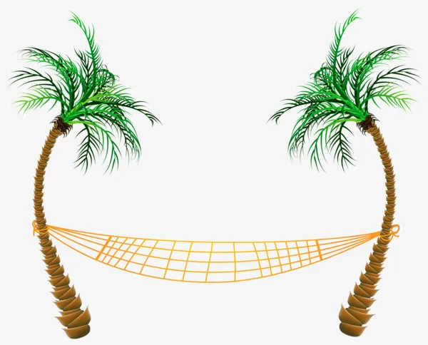 夏天沙滩度假椰树免抠
