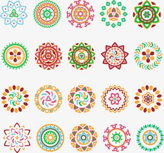 怀旧复古花纹底纹矢量素材免抠