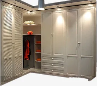 白色整体衣柜免抠