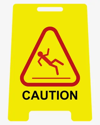 小心滑倒的警示牌免抠