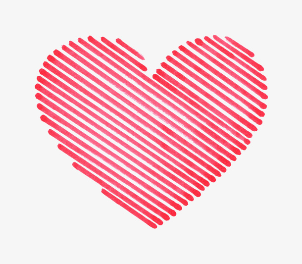 手绘爱心PNG素材免抠