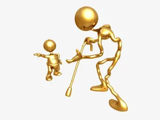 老叟和小孩免抠