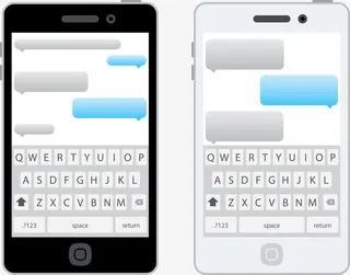 手机对话矢量免抠