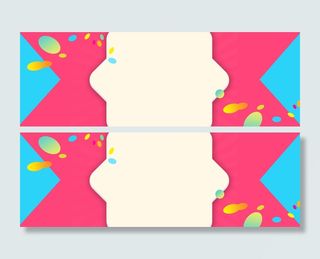 蓝色玫红色色块拼接几何渐变飞溅背景图高清