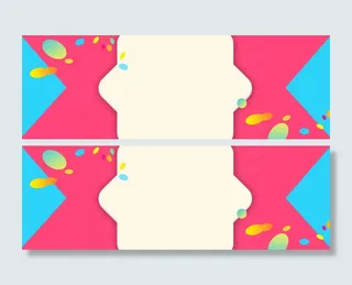 蓝色玫红色色块拼接几何渐变飞溅背景图高清