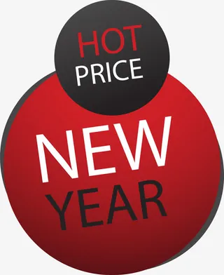 新年促销标签免抠