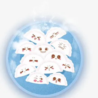 高清热腾腾的饺子免抠