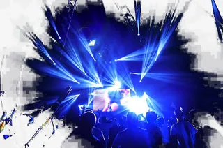 热烈的演唱会舞台人群免抠