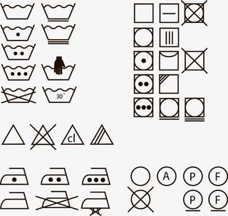 简易洗涤图标熨斗图标服装设计图标免抠