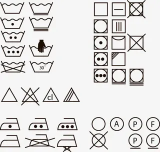 简易洗涤图标熨斗图标服装设计图标免抠