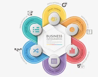 时尚信息科技图表设计矢量素材,免抠