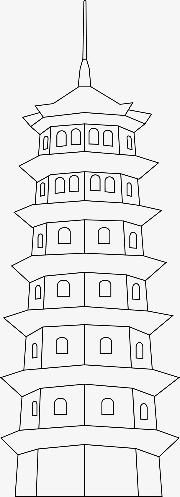 怀化地标文峰塔免抠