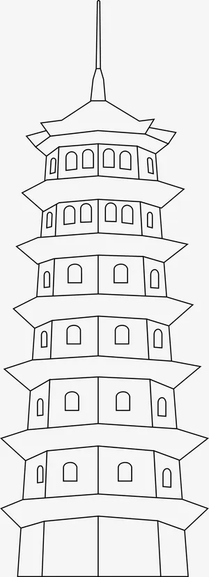 怀化地标文峰塔免抠