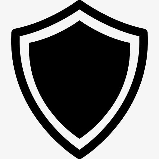 盾构变异与白色和黑色的边框图标免抠