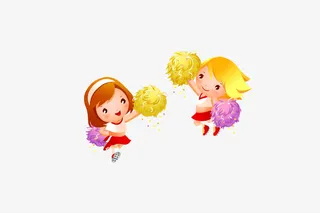 卡通人物拉拉队员免抠