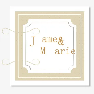 素雅婚礼请柬矢量免抠