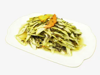 酸菜炒野竹笋免抠