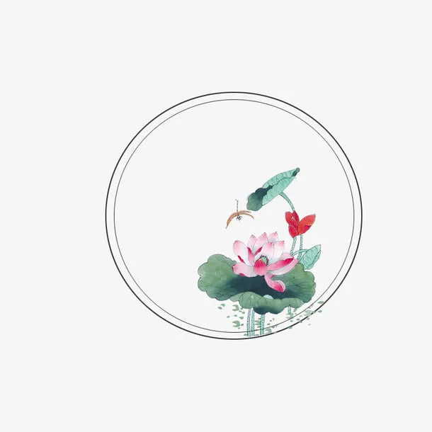 手绘古风圆圈免抠