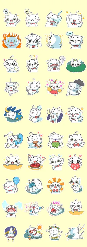 卡小猫各种表情壁纸免抠