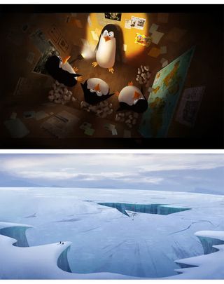 手绘卡通寂寞企鹅免抠