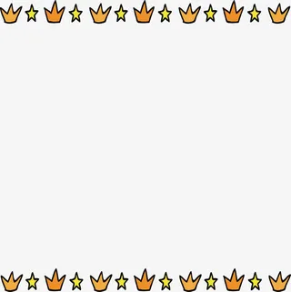 手绘小皇冠边框免抠