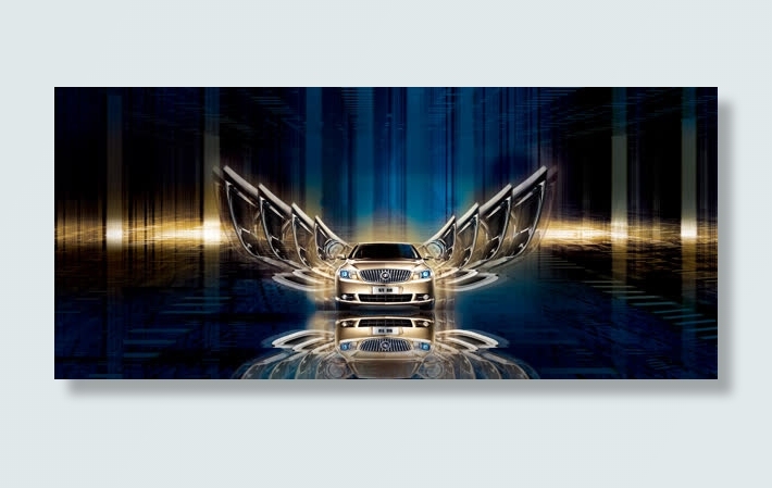大气汽车海报炫酷动感光束舞台背景banner