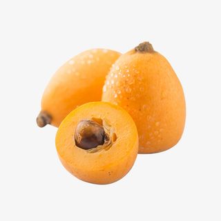 卡通手绘水果装饰海报设计枇杷果免抠